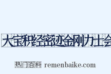 大宝积经密迹金刚力士会是什么意思的图片